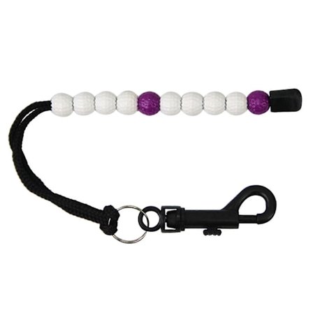 Golf slag tæller golf perler golf tæller score tilbehør (hvid lilla) [DB]