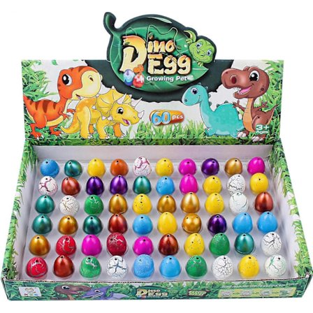 60 Små Mini Kläckande Dinosaurieägg, Växer 600% - Dinosaurieägg Leksaker för 3-8 År Gamla Pojkar och Flickor - Present Julklapp Kreativa Leksaker.
