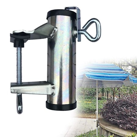 Parasollholder med klemme for terrasse, støtte for solskjerm