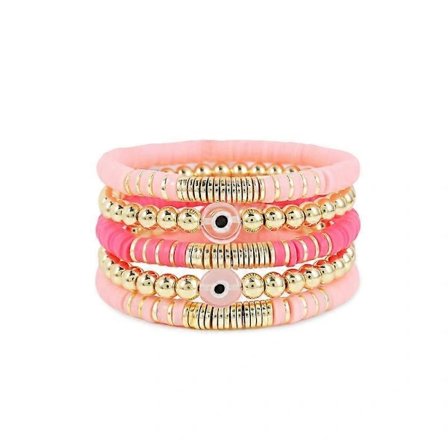 Farverige Perlearmbånd Stretch Sommer Strand Smykker Gaver