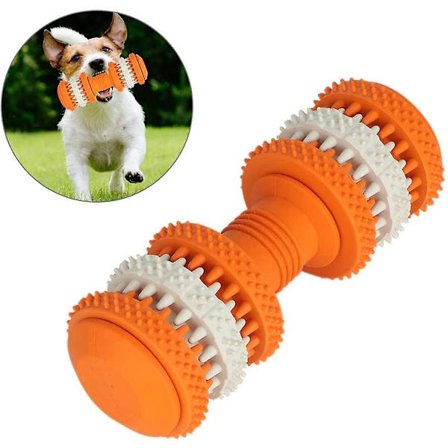 Dhrs Hundleks Hantel Hundleks Silikon Hundtugg Leksak Husdjur Interaktiv Träning Leksak Tandvård Och Tuggande Kul För Hundar