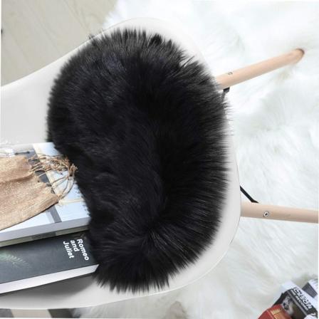 Rund Kunstpels Saueskin Stolseter Pute, Super