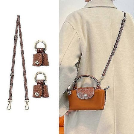 Taske Læderrem Til Longchamp Universite Mini Taske Skulderrem Ny Grå Mini Taske Punch-fri Modifikationstilbehør