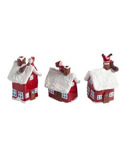 Jule-deko Tomtessons Hus 3-pak Rød