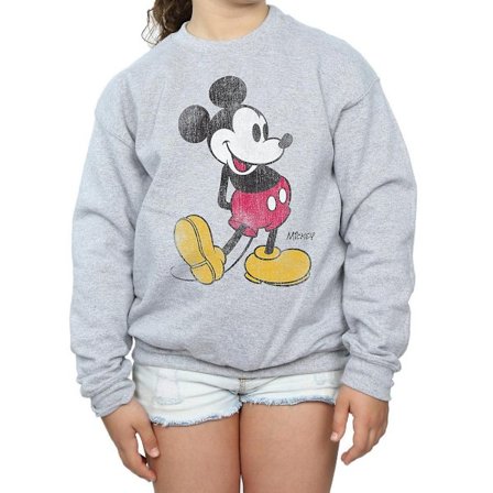 Disney Girls Classic Kick Mickey Mouse Sweatshirt 5-6 år Spo