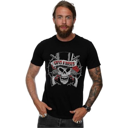 Guns N Roses T-shirt med dödshuvud för män Vuxen S-3xl Txu232