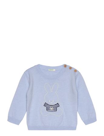 Sweater L/S Tops Sweatshirts & Hoodies Sweatshirts Blue United Colors Of Benetton