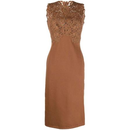Ermanno Scervino Sleeveless Kjole Brun, Dame