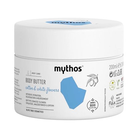 Mythos Concentrated Body Butter Powdery Cotton 200 ml, Skincare, Kropspleje, Bodylotion