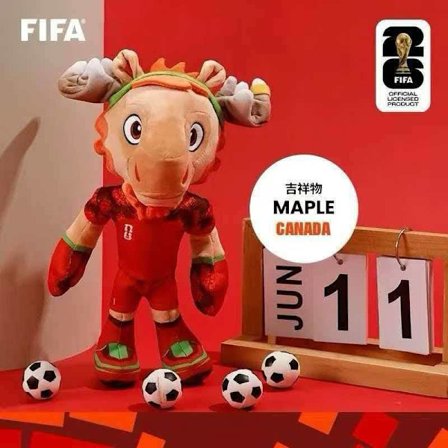 2026 Ny fotball-VM-maskot, kosedyr, pynt, kamp-suvenir, julegave, nyttårsgave