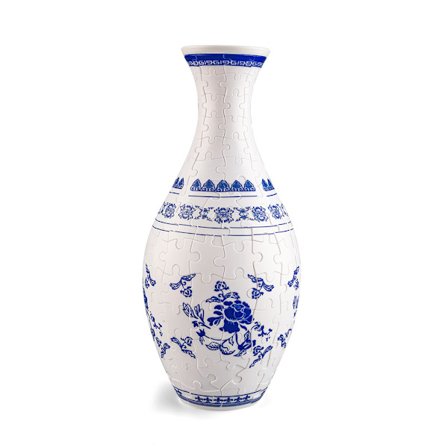 3D Puslespil Vase til Voksne, 160 Brikker Puslespil Blomstervase DIY Unik Blomstervase Indflytningsgave til Blomsterarrangementer og Boligindretning-