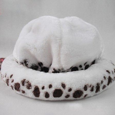 Jinzhaolai Anime One Piece Trafalgar Law Cosplay Hat Kirurg Anime Figur One Piece Cosplay Kostumer Plys Kawaii Tegneserie Kasket Hat Vinter L (FMY)
