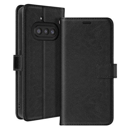 Telefonetui - Mayaxess - Nothing Phone 3a - Vintage Sort - Øko-læder - Video støtte