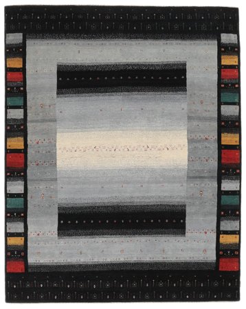 Gabbeh Loribaft Teppich Handgeknüpft 255X315 Schwarz/Dunkelgrau Indien