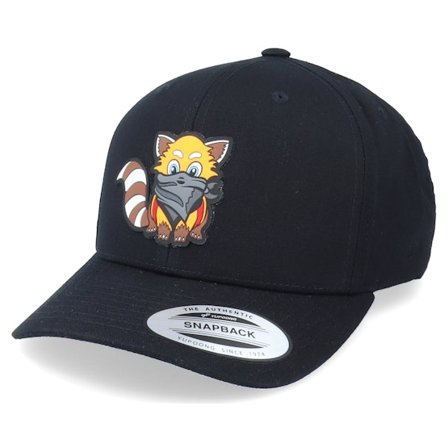 Kinder Kiddo Cap - Schwarz adjustable Cap - Kinder Hatsie The Red Panda Patch Black Adjustable @ Hatstore