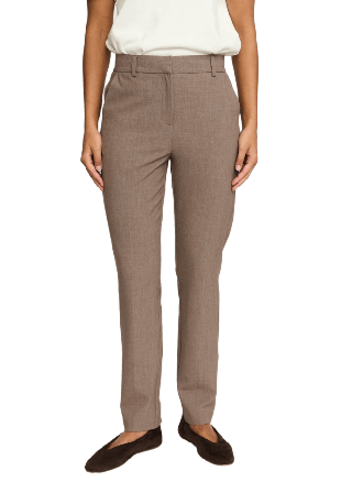 Soft Rebels Srvilja Mid Waist Pant Byxor Dam Brun L
