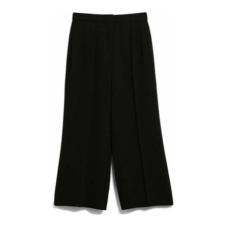 Max Mara Studio, Wide-Leg Cady Trousers Czarny, Kobieta, Rozmiar: XS