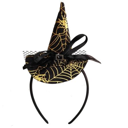 Pääpanta Söpö Hämähäkki Noita Hattu Hiukset Vanne Naisille Tytöt Cosplay Meikki Asu Dekoraatio Juhlatarvikkeet Hiukset Tarvikkeet (Glitter Kulta)