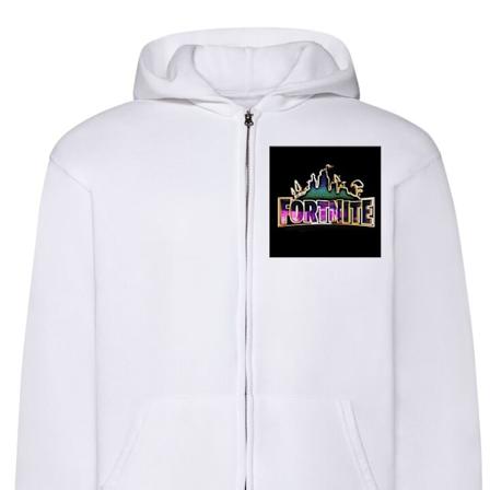 Zip-Hoodie | Hættetrøje med Lynlås til Voksne hvid S