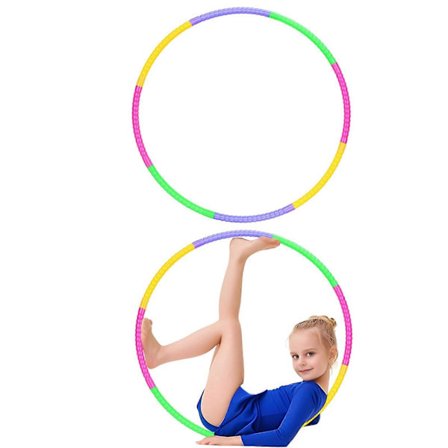 s Hula Hoop Set om 2 (58 cm, 100 g) Hula Hoop för 312 År med 8 Segment Hula Hoop för Utomhussporter och Familjespel (FMY)