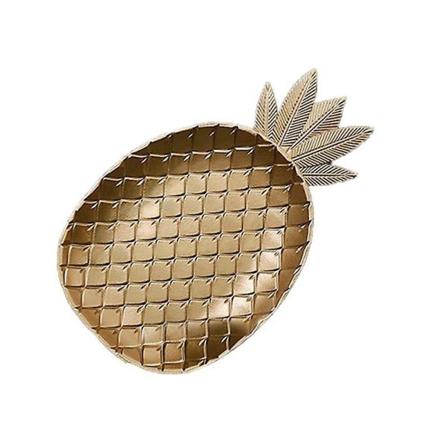 Pohjoismainen Koristealusta Kulta Ananas Muotoinen Tarjoilualusta Korujakkara Hedelmälautanen Järjestäjä