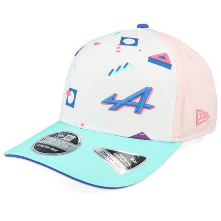 New Era - Motor White adjustable Czapka Z Daszkiem - Alpine F1 25 Team Miami 9SEVENTY White/Pink/Teal Adjustable @ Hatstore