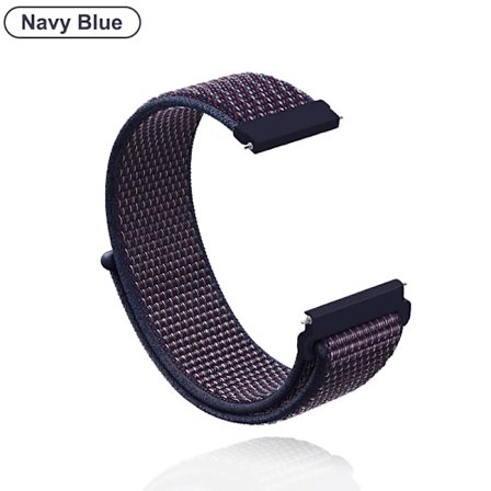 18 mm 20 mm 22 mm metallrem för Garmin Vivoactive 3 4 4s Band Watch Venu 2 2s SQ Forerunner 645 Armband Silikonögla Nylon handled Nylon NavyBl