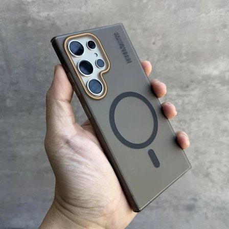 Lyxigt Matt Magnetiskt Trådlöst Laddnings Magsafe Skal För Samsung S24 S23 S22 S25 Ultra Note 20 Slim Etikett Skydd för Galaxy S25 Plus