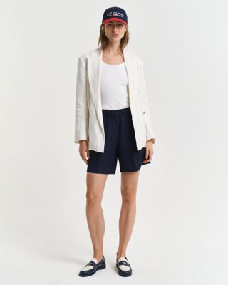 GANT - Pull-on-shorts i linblanding til dame evening blue