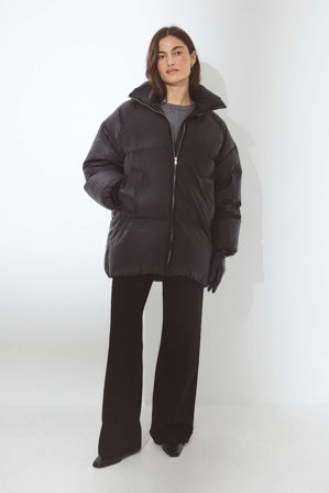 Premium Selection Gepolsterte Daunenjacke in Übergröße - Pufferjacken - Schwarz - EU 44