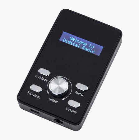 Biltema - DAB+-Radio Med FM-Sender, Liten, Praktisk, Oppladbart Batteri, Inkluderer Antenne og Øretelefoner