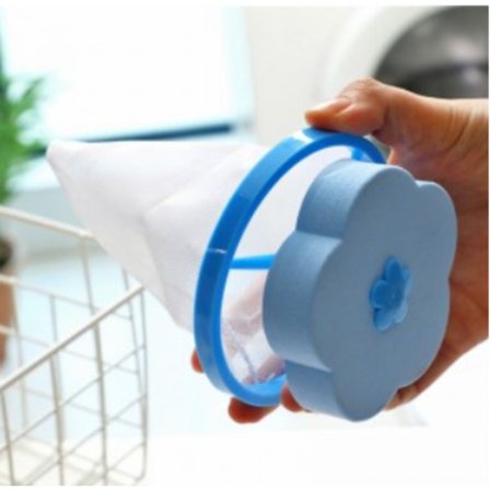 1 stk. Blå anti-hår vaskemaskine, kæledyrshår fjerner, kæledyrspels kat