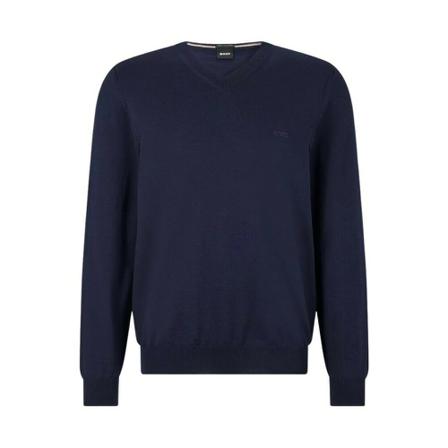 Hugo Boss, V-neck Knitwear Blauw, Heren, Maat:XL