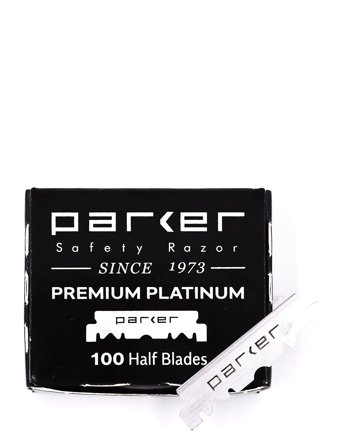 Parker Premium Platinum Half Blades For Barber Razors - 100 Ct. (1 X 100) - Silver - ONE SIZE