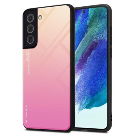 Fodral till Samsung Galaxy S22 PLUS Skal i GUL - ROSA Fodral Skyddsskydd tvåfärgad TPU