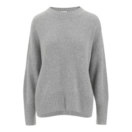 Allude Sweater made from pure cashmere Crew neck Long sleeves with ribbed detail Straight hem Ribbed edges Grey Made in China Composition: 100% 
