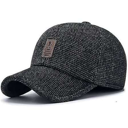 Vinter Mænd Udendørs Hat, Justerbar Varm Sport Golf Baseball Cap Huer Dad Caps Øreklapper Fortykke 55-60cm