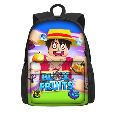 Lasten reppu roblox blox hedelmät alakoulu reppu polyesteri suuri kapasiteetti koululaukku