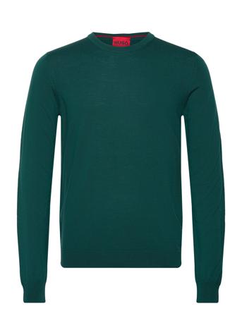 San Cedric-M1 Designers Knitwear Round Necks Green HUGO