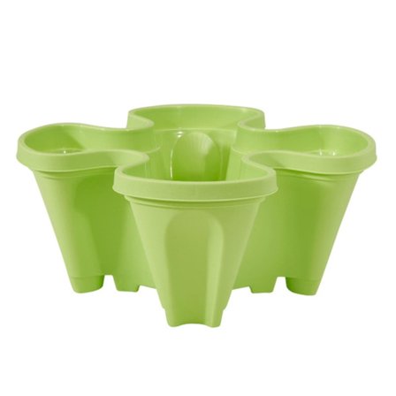 3pcs Stack-up Type Stereoscopic Flower Pot Plastic Stackable Vertical Flower Plant Pot For