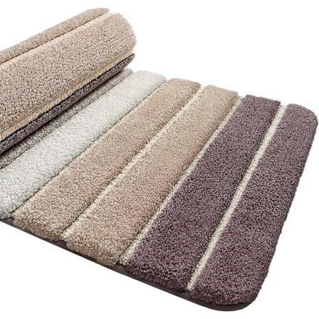 Badrumsmatta 40 X 60 Cm halkfri badrumsmatta superabsorberande vatten, maskintvättbar, mikrofiber absorberande badrumsgolvmatta, beige