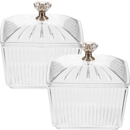 stk. slikglas sukkerskål slikskål snacksskål kagebeholder buffet opbevaringsbeholder med låg