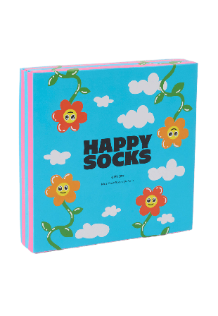 Happy Socks Kids 4-Pack Åhlens Gift Set Strumpor Unisex Blå 2-3Y