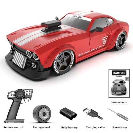 I lager Kamtom 3299 1:32 Rc Car Upgrade Luminous Metal Servo Motor Car Dodgeboy Toy Car Professionell Rc Drift Rc Stunt Car