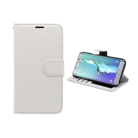 Fodral / Plånbok I Läder - Samsung Galaxy S6 Edge Plus Vit