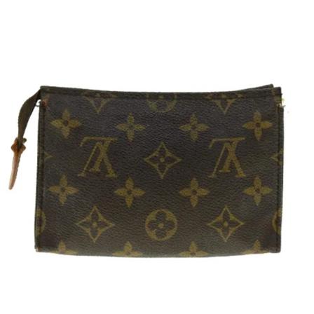 Louis Vuitton Vintage, Brown Canvas Louis Vuitton Poche Toilette Bruin, Dames, Maat:ONE Size
