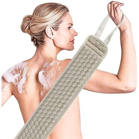 Loofah Ryg Svamp Skrubber - Eksfolierende Brusebadshåndklæde - Skrubbebørste Brusebørste - Badebørste Massagebørste - Skrub Massage Brusebad & Bade 