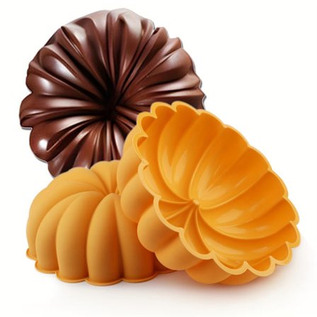 9-tommers silikon rund gresskarformet kakeform, non-stick for gelatinbrød, gelé og chiffon