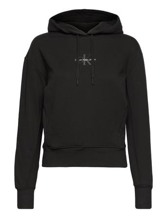 Monogram Logo Hoodie Huppari Musta Calvin Klein Jeans