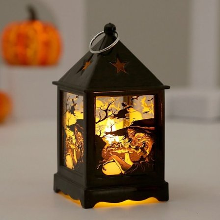 Halloween Vindlampe Dekoration Lys HEKS HEKS